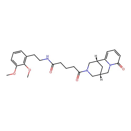 N-(2,3-dimethoxyphenethyl)-5-oxo-5-((1R,5S)-8-oxo-5,6-dihydro-1H-1,5-methanopyrido[1,2-a][1,5]diazocin-3(2H,4H,8H)-yl)pentanamide structure