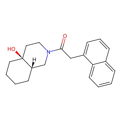 1-((4aS,8aS)-4a-Hydroxy-octahydro-isoquinolin-2-yl)-2-naphthalen-1-yl-ethanone structure
