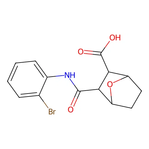 3-((2-Bromophenyl)carbamoyl)-7-oxabicyclo[2.2.1]heptane-2-carboxylic acid structure