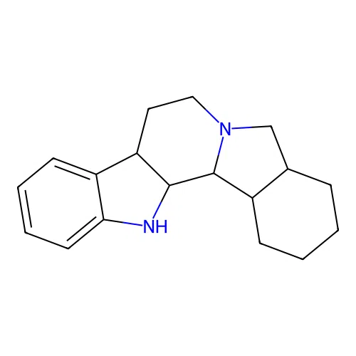 1,3,4,4a,5,7,8,8a,13,13a,13b,13c-dodecahydro-2H-benzo[1,2]indolizino[8,7-b]indole structure