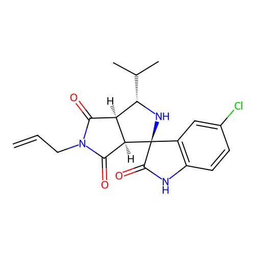 (1'S,3'S,3a'R,6a'S)-5'-allyl-5-chloro-3'-isopropyl-3',3a'-dihydro-2'H-spiro[indoline-3,1'-pyrrolo[3,4-c]pyrrole]-2,4',6'(5'H,6a'H)-trione structure