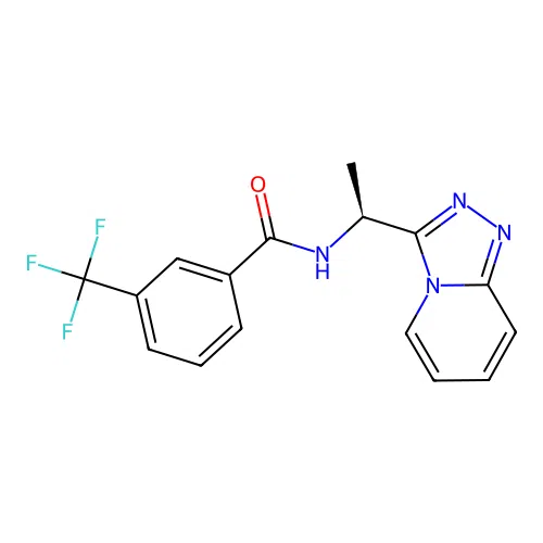 N-[(1S)-1-([1,2,4]triazolo[4,3-a]pyridin-3-yl)ethyl]-3-(trifluoromethyl)benzamide structure