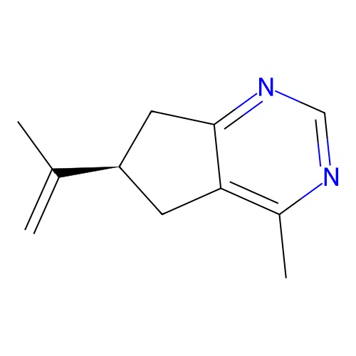 (R)-4-methyl-6-(prop-1-en-2-yl)-6,7-dihydro-5H-cyclopenta[d]pyrimidine structure