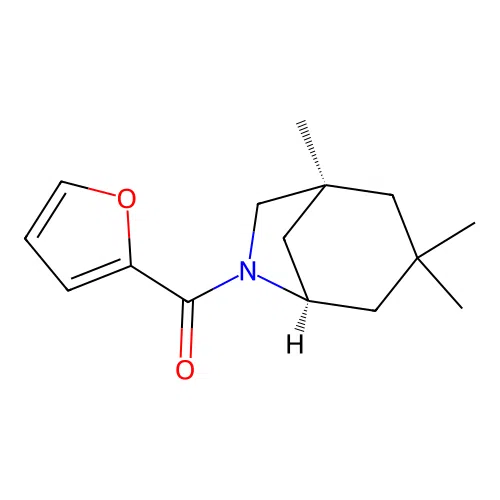 furan-2-yl((1S,5R)-1,3,3-trimethyl-6-azabicyclo[3.2.1]octan-6-yl)methanone structure