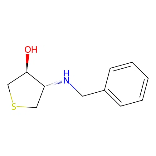 trans-3-Hydroxy-4-benzylaminothiolane structure