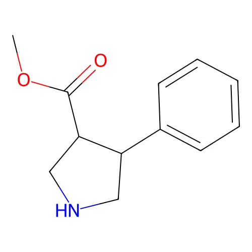 Methyl 4-phenylpyrrolidine-3-carboxylate structure