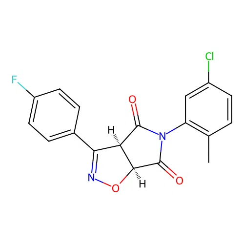 C18H12ClFN2O3 structure