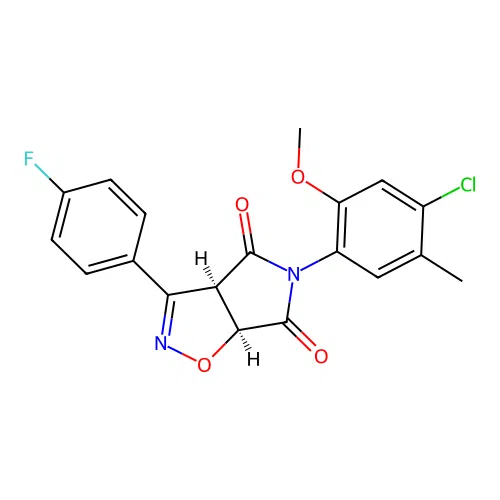 C19H14ClFN2O4 structure