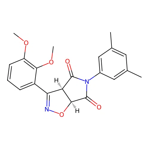 (3aR,6aS)-3-(2,3-dimethoxyphenyl)-5-(3,5-dimethylphenyl)-3a,6a-dihydropyrrolo[3,4-d][1,2]oxazole-4,6-dione structure