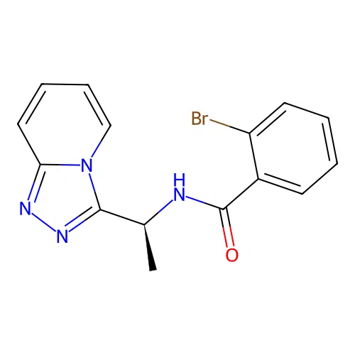 2-bromo-N-[(1S)-1-([1,2,4]triazolo[4,3-a]pyridin-3-yl)ethyl]benzamide structure