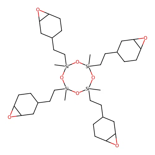 2,4,6,8-Tetra[2-(3,4-epoxycyclohexylethyl)]tetramethylcyclotetrasiloxane structure
