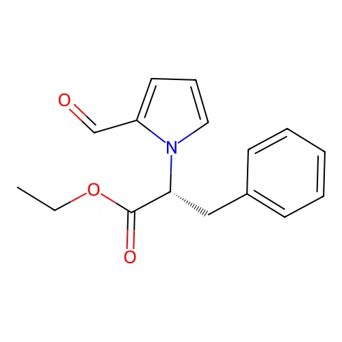 (R)-Ethyl 2-(2-formyl-1H-pyrrol-1-yl)-3-phenylpropanoate structure
