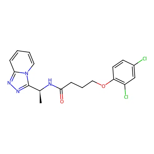 4-(2,4-dichlorophenoxy)-N-[(1S)-1-([1,2,4]triazolo[4,3-a]pyridin-3-yl)ethyl]butanamide structure