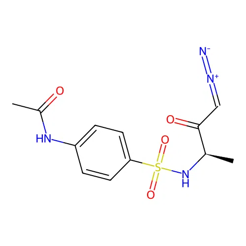 (R)-N-(4-(N-(4-diazo-3-oxobutan-2-yl)sulfamoyl)phenyl)acetamide structure