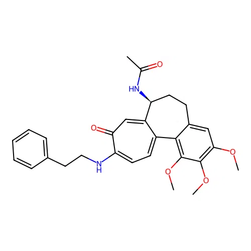 (S)-N-(1,2,3-trimethoxy-9-oxo-10-(phenethylamino)-5,6,7,9-tetrahydrobenzo[a]heptalen-7-yl)acetamide structure
