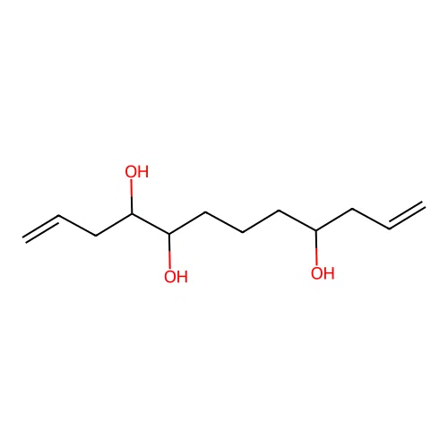 4,5,9-Trihydroxy-dodeca-1,11-diene structure