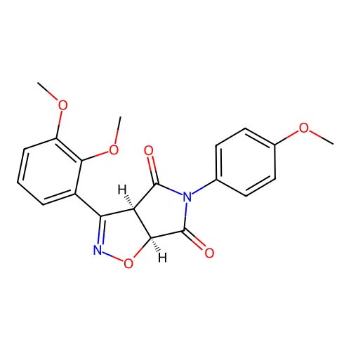 (3aR,6aS)-3-(2,3-dimethoxyphenyl)-5-(4-methoxyphenyl)-3a,6a-dihydropyrrolo[3,4-d][1,2]oxazole-4,6-dione structure
