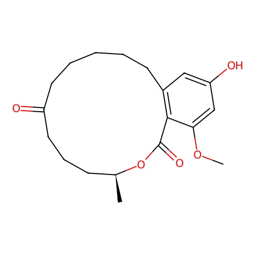 (11S)-17-hydroxy-15-methoxy-11-methyl-12-oxabicyclo[12.4.0]octadeca-1(14),15,17-triene-7,13-dione structure