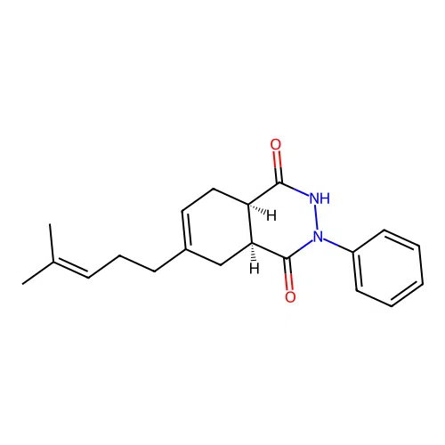 (4aR,8aS)-7-(4-methylpent-3-en-1-yl)-2-phenyl-2,3,4a,5,8,8a-hexahydrophthalazine-1,4-dione structure