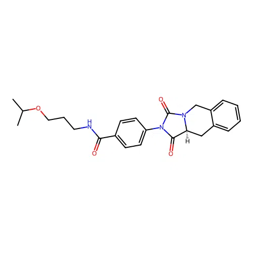 (S)-4-(1,3-dioxo-10,10a-dihydroimidazo[1,5-b]isoquinolin-2(1H,3H,5H)-yl)-N-(3-isopropoxypropyl)benzamide structure