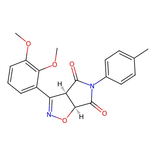 (3aR,6aS)-3-(2,3-dimethoxyphenyl)-5-(4-methylphenyl)-3a,6a-dihydropyrrolo[3,4-d][1,2]oxazole-4,6-dione structure