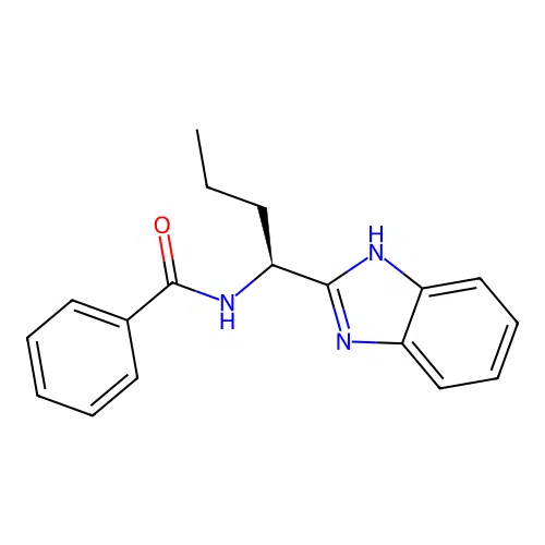 N-[(1S)-1-(1H-benzimidazol-2-yl)butyl]benzamide structure