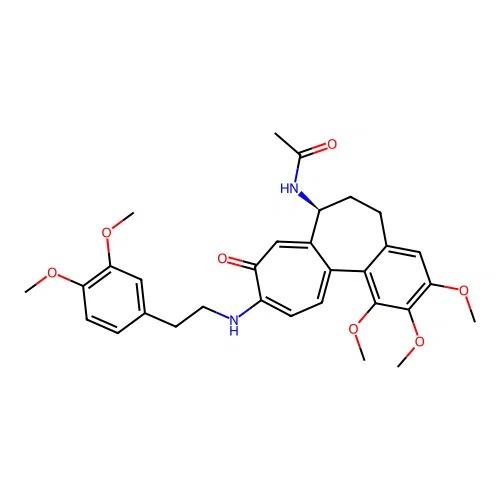 (S)-N-(10-((3,4-dimethoxyphenethyl)amino)-1,2,3-trimethoxy-9-oxo-5,6,7,9-tetrahydrobenzo[a]heptalen-7-yl)acetamide structure