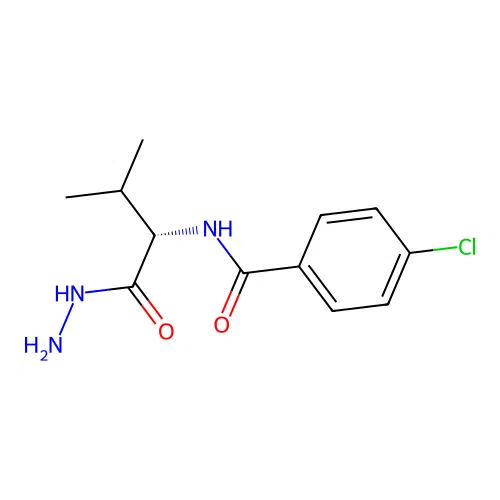 4-Chloro-N-((S)-1-hydrazinocarbonyl-2-methyl-propyl)-benzamide structure