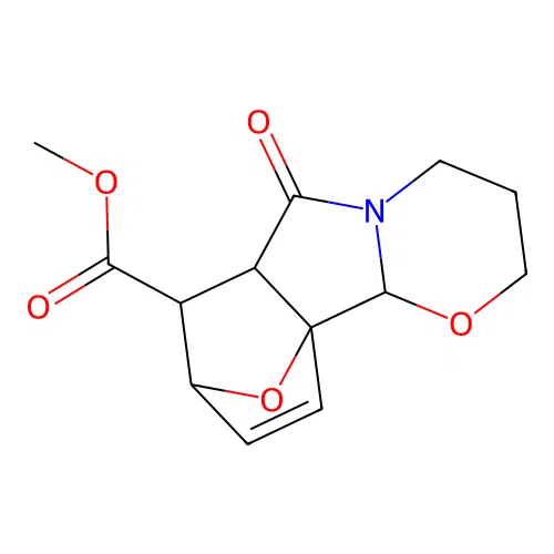 methyl 6-oxo-3,4,6,6a,7,8-hexahydro-2H-8,10a-epoxy[1,3]oxazino[2,3-a]isoindole-7(10bH)-carboxylate structure
