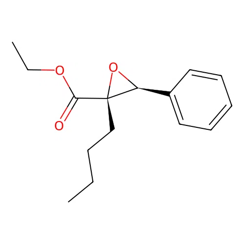 ethyl (2R,3S)-2-butyl-3-phenyloxirane-2-carboxylate structure