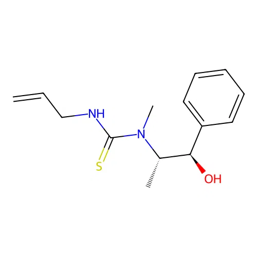 3-allyl-1-((1R,2S)-1-hydroxy-1-phenylpropan-2-yl)-1-methylthiourea structure