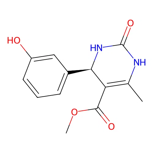 (R)-methyl 4-(3-hydroxyphenyl)-6-methyl-2-oxo-1,2,3,4-tetrahydropyrimidine-5-carboxylate structure