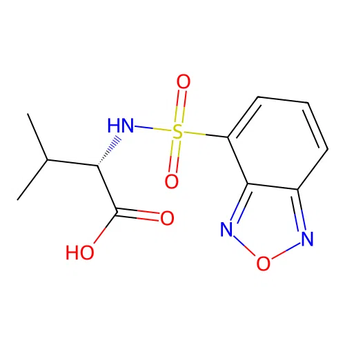 N-(2,1,3-benzoxadiazol-4-ylsulfonyl)-L-valine structure