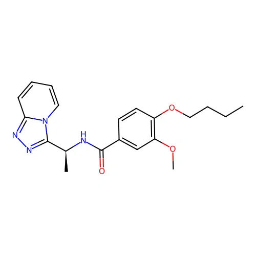 4-butoxy-3-methoxy-N-[(1S)-1-([1,2,4]triazolo[4,3-a]pyridin-3-yl)ethyl]benzamide structure