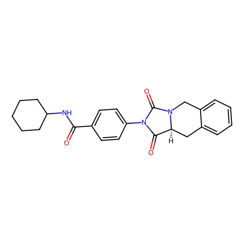 (S)-N-cyclohexyl-4-(1,3-dioxo-10,10a-dihydroimidazo[1,5-b]isoquinolin-2(1H,3H,5H)-yl)benzamide structure