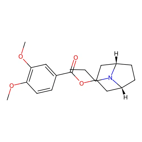 (3-Endo)-8-propyl-8-azabicyclo[3.2.1]oct-3-yl 3,4-dimethoxybenzoate structure