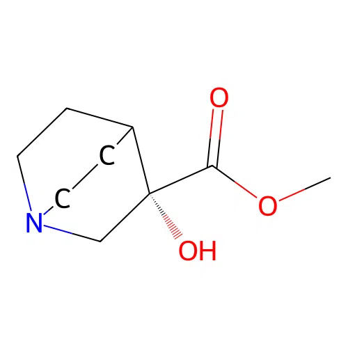 (3S)-methyl 3-hydroxyquinuclidine-3-carboxylate structure