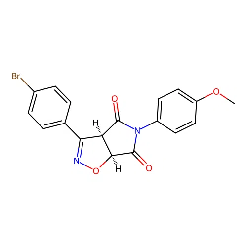 (3aR,6aS)-3-(4-bromophenyl)-5-(4-methoxyphenyl)-3a,6a-dihydropyrrolo[3,4-d][1,2]oxazole-4,6-dione structure