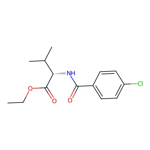 (S)-2-(4-Chloro-benzoylamino)-3-methyl-butyric acid ethyl ester structure