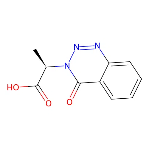 (2R)-2-(4-oxo-1,2,3-benzotriazin-3-yl)propanoic acid structure