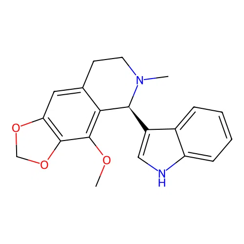 (5S)-5-(1H-indol-3-yl)-4-methoxy-6-methyl-7,8-dihydro-5H-[1,3]dioxolo[4,5-g]isoquinoline structure