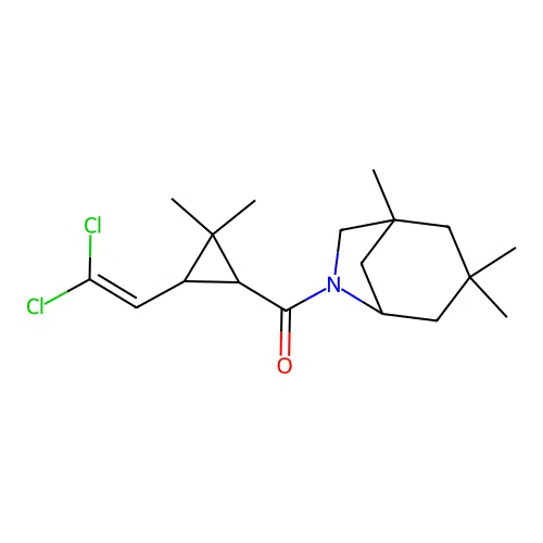 (3-(2,2-dichlorovinyl)-2,2-dimethylcyclopropyl)((1R,5S)-1,3,3-trimethyl-6-azabicyclo[3.2.1]octan-6-yl)methanone structure