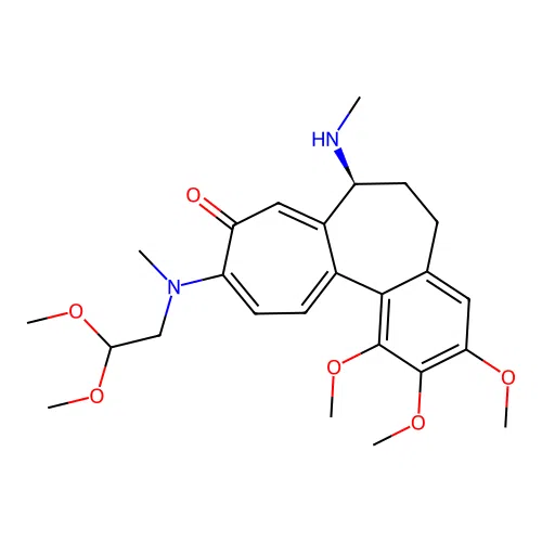 (7S)-10-[2,2-dimethoxyethyl(methyl)amino]-1,2,3-trimethoxy-7-(methylamino)-6,7-dihydro-5H-benzo[a]heptalen-9-one structure
