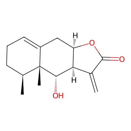 (3aS,4S,4aR,5S,9aR)-4-hydroxy-4a,5-dimethyl-3-methylidene-4,5,6,7,9,9a-hexahydro-3aH-benzo[f][1]benzofuran-2-one structure