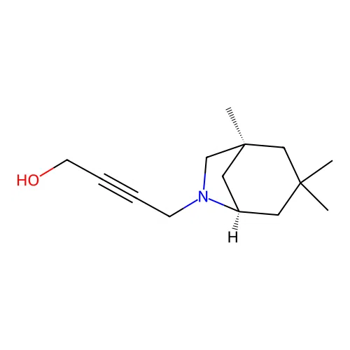 4-[(1S,5R)-1,3,3-trimethyl-6-azabicyclo[3.2.1]octan-6-yl]but-2-yn-1-ol structure