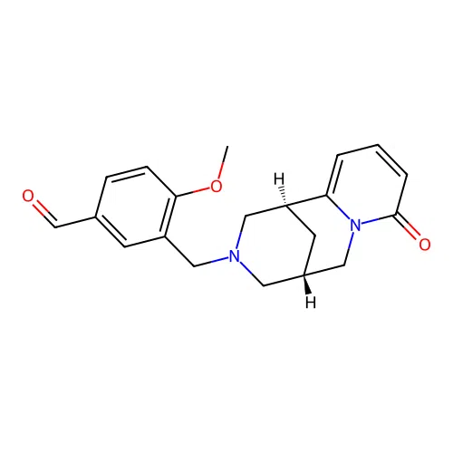 4-methoxy-3-(((1R,5S)-8-oxo-5,6-dihydro-1H-1,5-methanopyrido[1,2-a][1,5]diazocin-3(2H,4H,8H)-yl)methyl)benzaldehyde structure