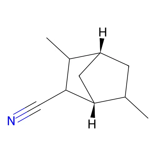 (1R,4R)-3,6-dimethylbicyclo[2.2.1]heptane-2-carbonitrile structure