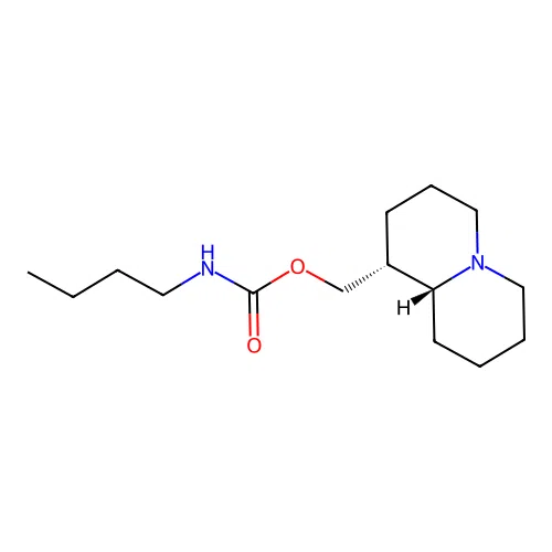 ((1R,9aR)-octahydro-1H-quinolizin-1-yl)methyl butylcarbamate structure