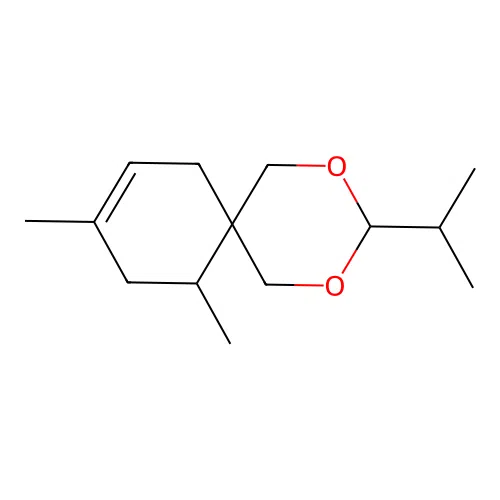 (3R,6R)-3-Isopropyl-9,11-dimethyl-2,4-dioxaspiro[5.5]undec-8-ene structure