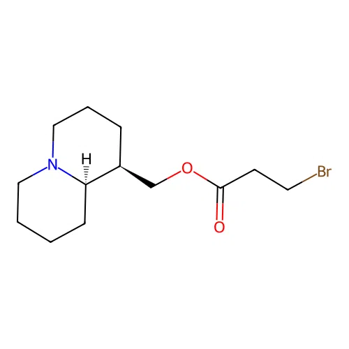 (1R,9aR)-octahydro-2H-quinolizin-1-ylmethyl 3-bromopropanoate structure
